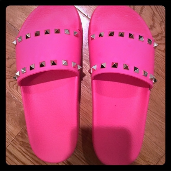 Valentino Shoes - Hot pink authentic Valentino slides